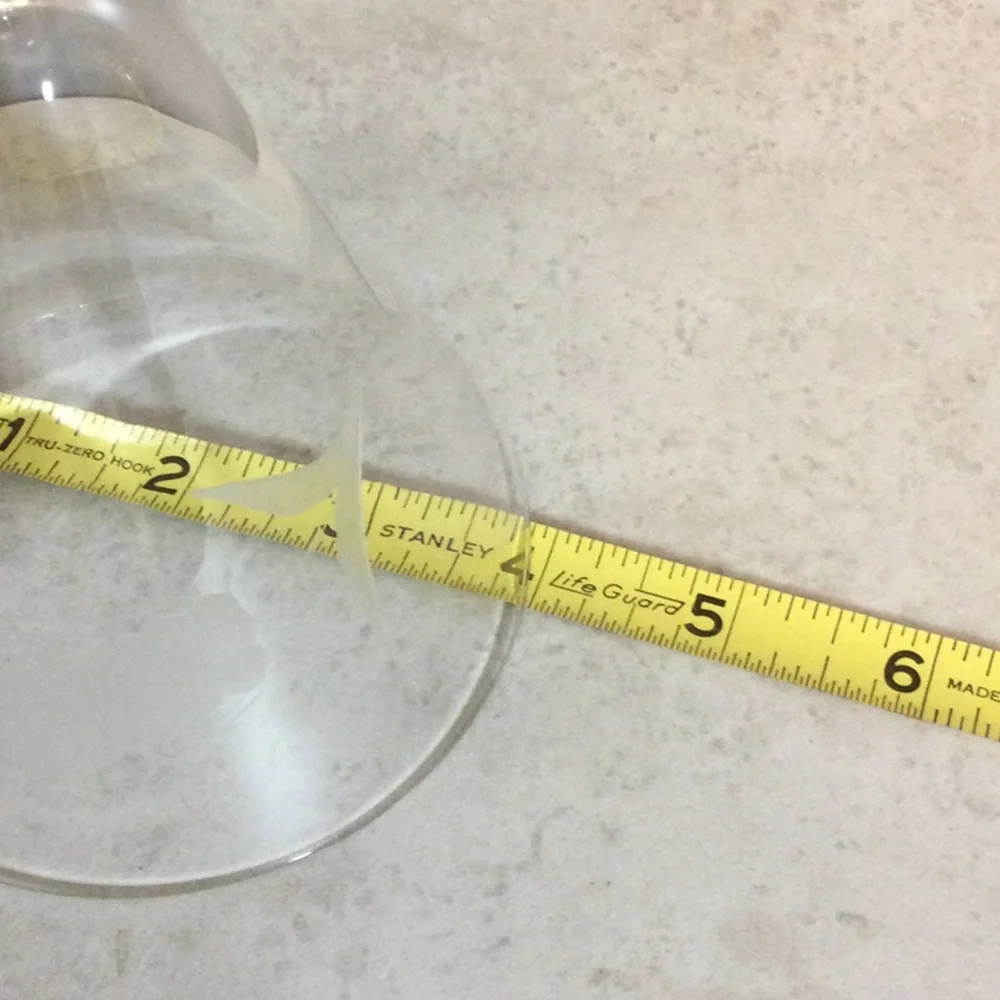 Princess House Clear Etched Glass Wine / Cocktail Glass - Classic Clear